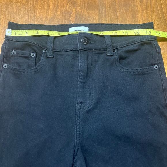Pistola Teagan High Waist Slit Cuff Slim Leg Ankle Black Bootcut Jeans Size 27 - Picture 9 of 14